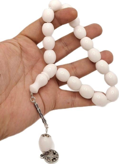 Beyaz 17 Li Maskot Tesbih