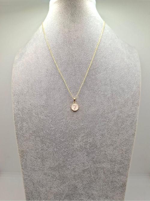 Altın Renk 7 Numara Sayı Kolye