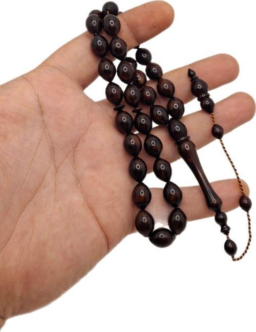 Koyu Kahverengi Özel Lüks Model Toz Kehribar Tesbih