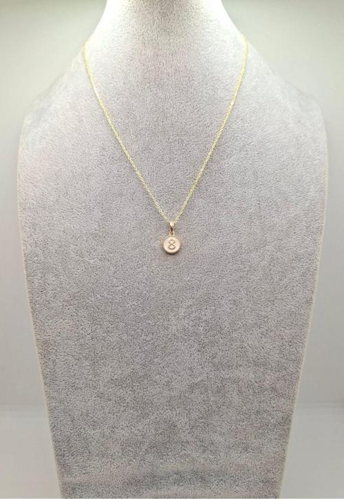 Altın Renk 8 Numara Sayı Kolye