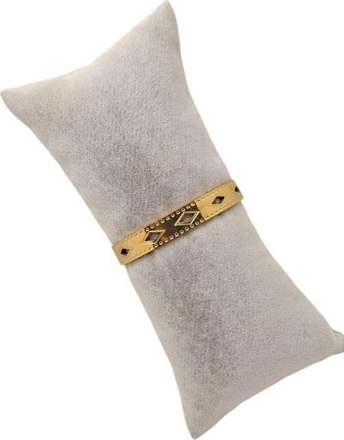 Altın Renk Düz Desenli Model Çelik Kelepçe Bileklik