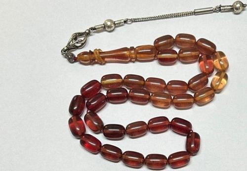 Halkalı İmame Sıkma Kehribar Tesbih