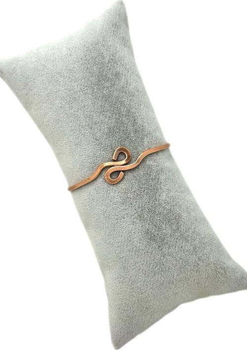 Spiralli Ajda Model Saf Bakır Yel Bileziği