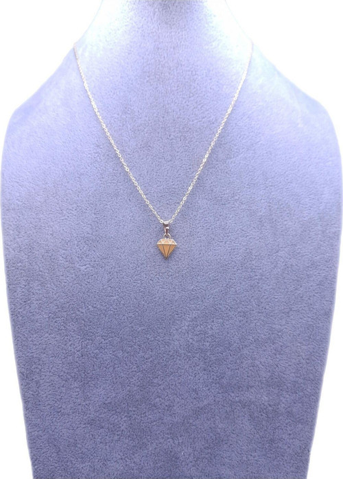 Sarı Elmas Model Kolye