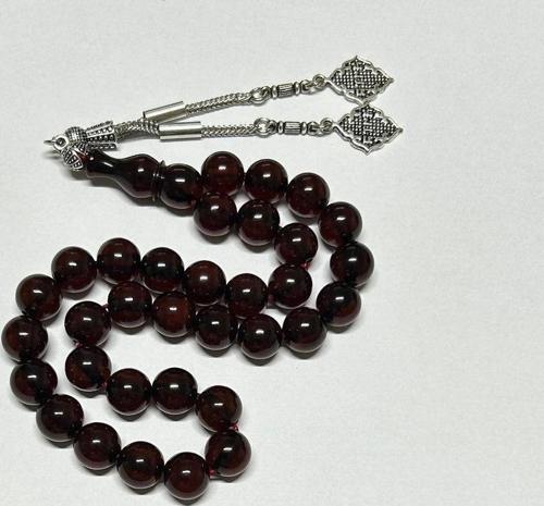 Halit Uzunkaya Küre Kesim Sıkma Kehribar Tesbih