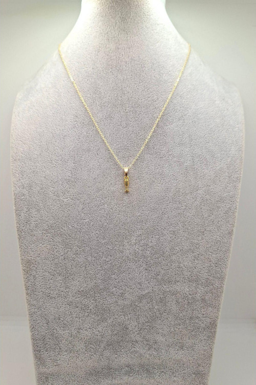 Altın Renk Minimalist Balık Model Kolye