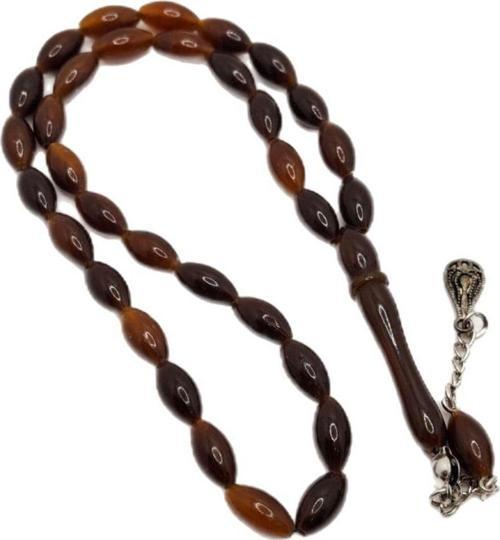 Kahverengi Arpa Kesim Toz Kehribar Tesbih