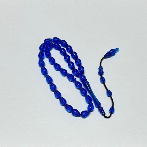 Mavi Toz Kehribar Tesbih