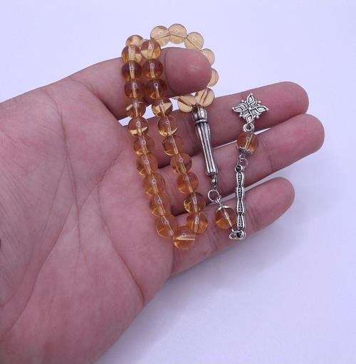 Turuncu Renk Cam Tesbih