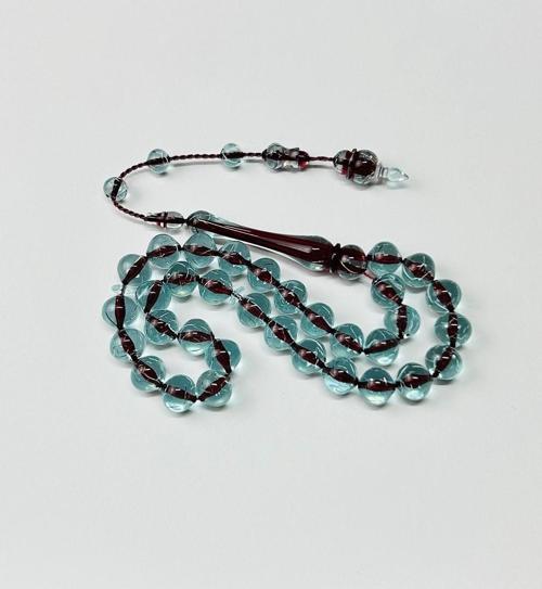 Özel Çatlak Desen Toz Kehribar Tesbih