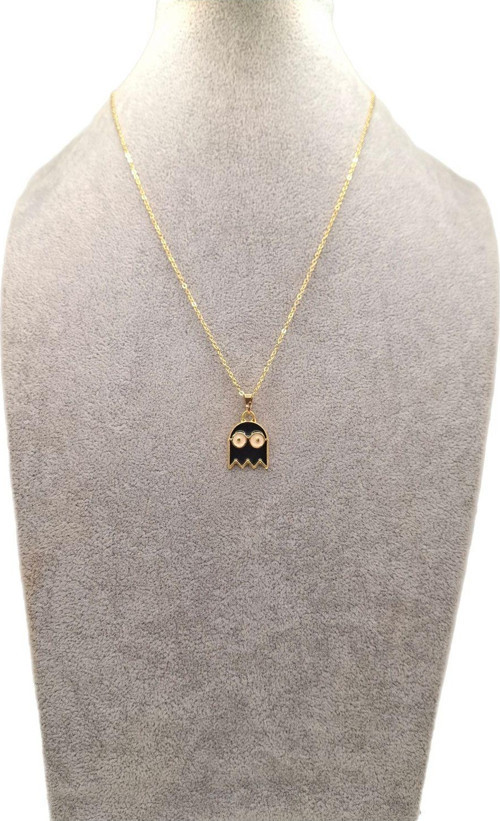 Altın Renk Siyah Hayalet Model Kolye