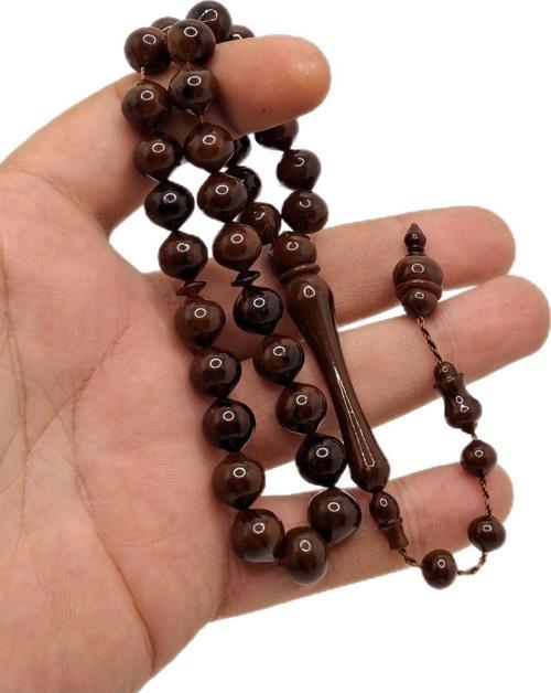 Kahverengi Şalgami Kesim Toz Kehribar Tesbih