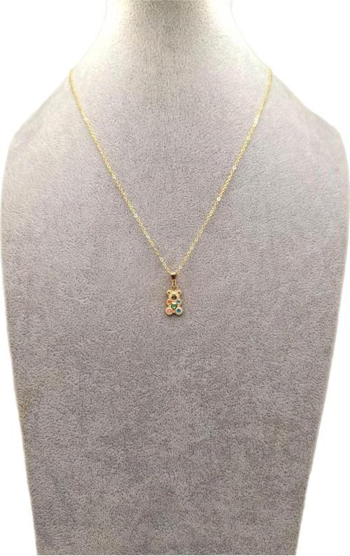 Altın Renk Jelibon Ayıcık Kolye