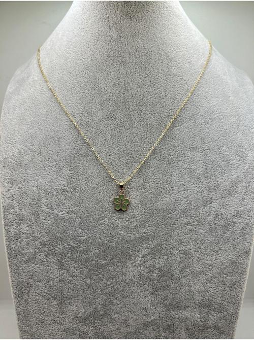 Mavi Yeşil Çiçek Kolye