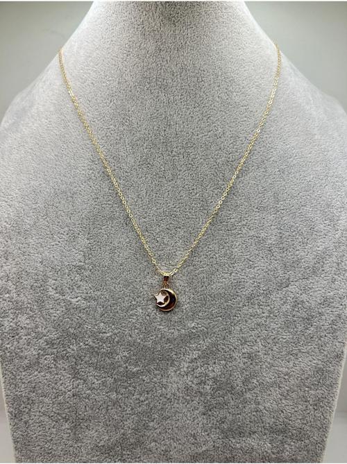 Altın Renk Ay Yıldız Kolye