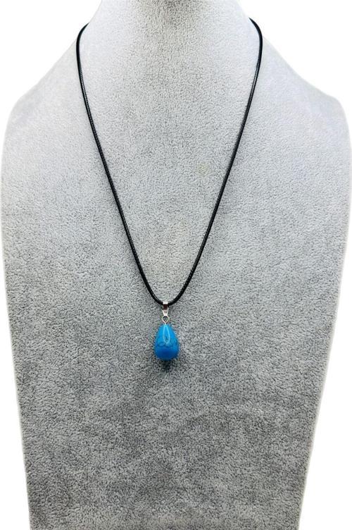 Damla Model Firuze / Turkuaz Doğal Taş Kolye