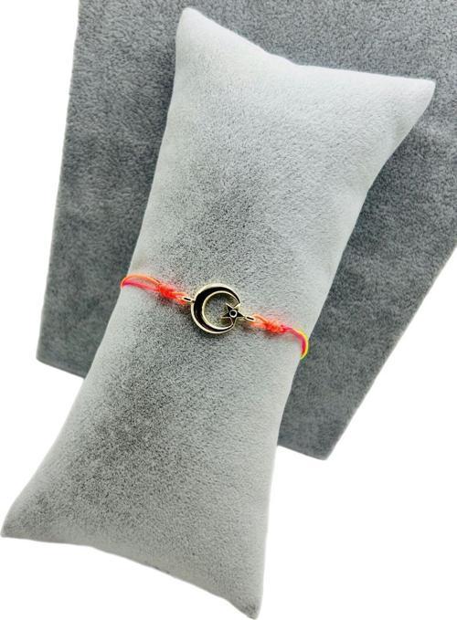 Çok Renkli İpli Altın Renk Ay Yıldız Bileklik