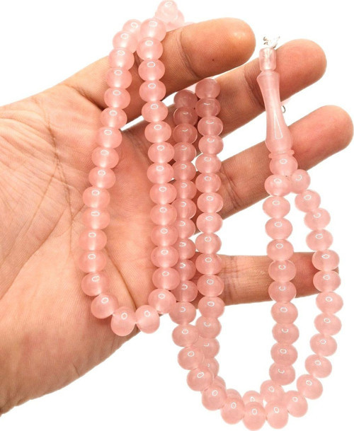 Kapsül Kesim Pembe Neon Renk 99 Luk Tesbih
