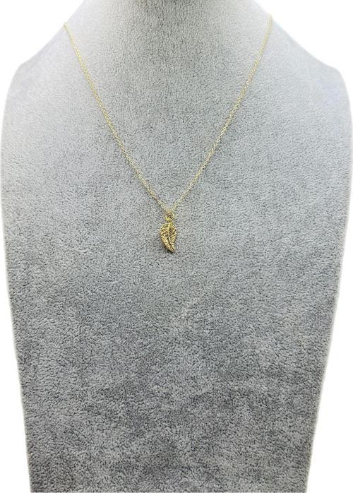 Altın Renk Yaprak Kolye