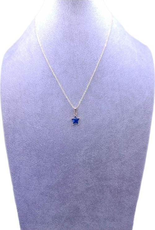 Lacivert Yıldız Model Kolye