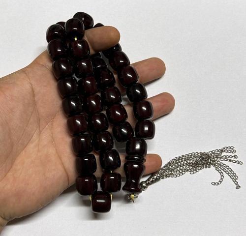 Kapsül Model Vişne Büyük Boy Sıkma Kehribar Tesbih