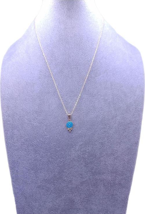 Mavi Lolipop Model Kolye