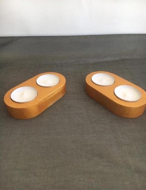El Yapımı Gold - Tealight 2'Li Mumluk