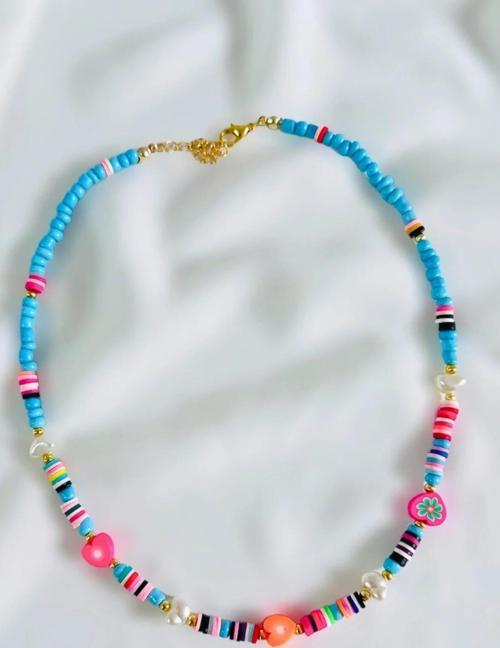 SUMMER FİMO BONCUK İNCİ MEYVE KOLYE