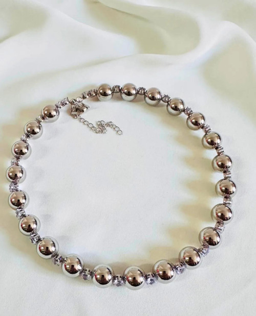 TAŞLI DÜZ TOP CHOKER KOLYE