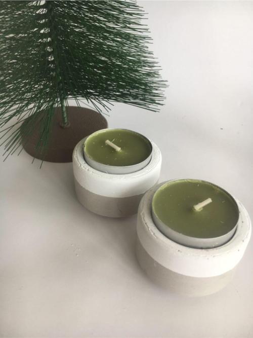 %100 Beton 2Li Tealight Mumluk