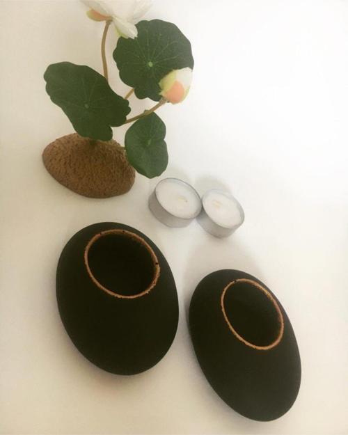 2’Li Taş Model Tealight Mumluk