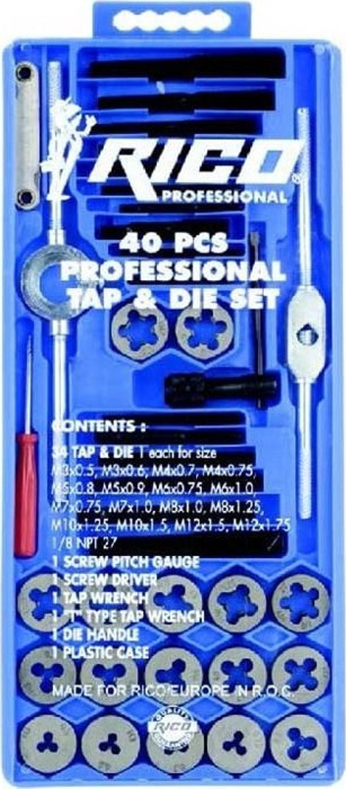 40 Parça Klavuz Pafta Seti Metrik Set Kılavuz Pafta-005-RC3240