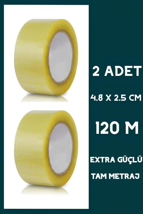 120 Metre 2 Adet Koli Bantı Ürün Paketleme Koli Paketleme Koli Bant 4.8X2.5Cm 120M