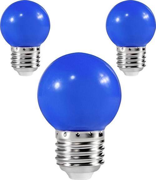 Dekoratif Led Ampul %85 Enerji Tasarruflu Ampul Isı Yapmayan E27 Duylu 3 Adet Led Ampul Mavi