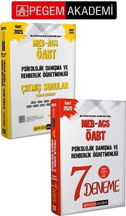 PEGEM AKADEMİ 2025 MEB-AGS-ÖABT Psikolojik Danışma ve Rehberlik Öğretmenliği Çıkmış Sorular + 2025 M