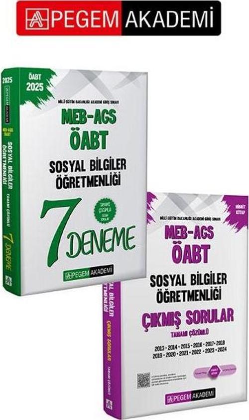 PEGEM AKADEMİ 2025 MEB-AGS-ÖABT Sosyal Bilgiler Öğretmenliği Çıkmış Sorular + 2025 MEB-AGS-ÖABT Sosy