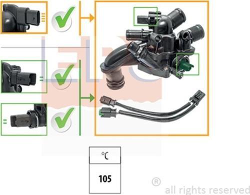 TERMOSTAT GOVDESI KOMPLE 308-207-C3 III-DS3 EP3C 3008-PARTNER TEPE-207-508-308-5008-C4-C4 II DS4-C4 