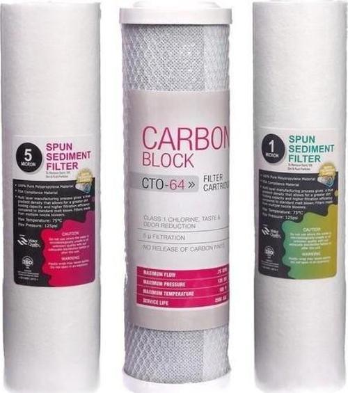 Su Arıtma 5 Micron Tortu ve Blok Aktif Karbon Filtre