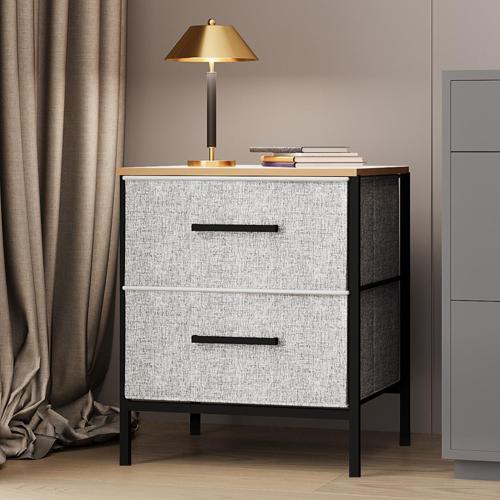 2 Çekmeceli Çok Amaçlı Dolap Komodin Sehpa Gri 1588 90x132 cm