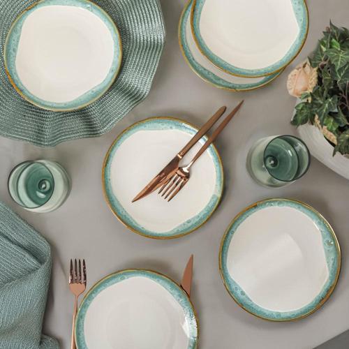 Turkuaz Wave Ege Pasta Tabağı 20 Cm 6 Adet Q81