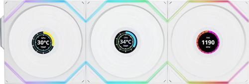 UNI FAN REVERSE TL WIRELESS LCD 3x120mm Beyaz Kasa Fanı (G99.12RTLLCD1W3W.00)