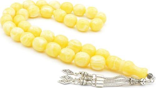 Fıçı Kesim Dev Boy Beyrut Damla Kehribar Tesbih