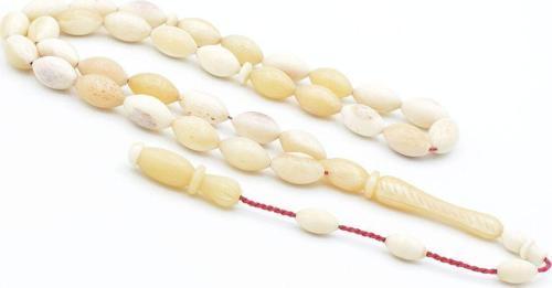 Sistemli Beyzi Kesim İri Boy Balina Kemiği Tesbih