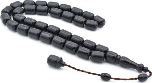 Sistemli Fıçı Kesim İri Boy Siyah Fiber Tesbih