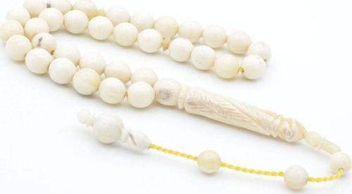 Sistemli Küre Kesim Günlük Boy Balina Kemiği Tesbih 8 Mm