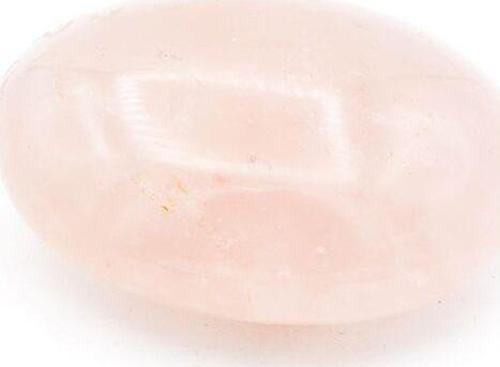 Hakiki Doğal Sabun Şeklinde Pembe Kuvars Masaj Taşı 82 Gram