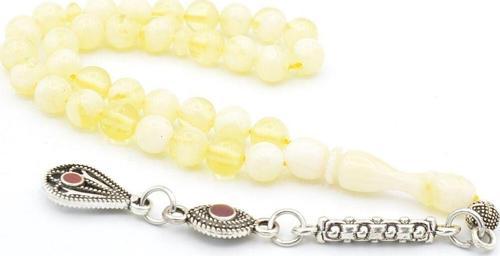 Küre Kesim Küçük Boy Beyrut Damla Kehribar Tesbih 6 Mm