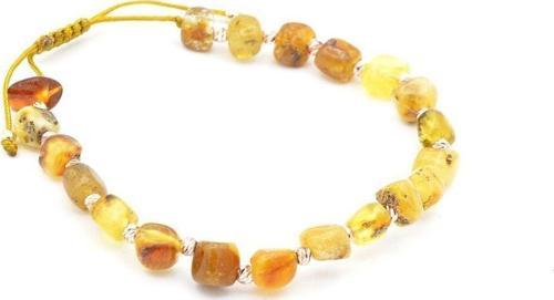 Makrome Model Sertifikalı Hakiki Damla Kehribar Bileklik 002