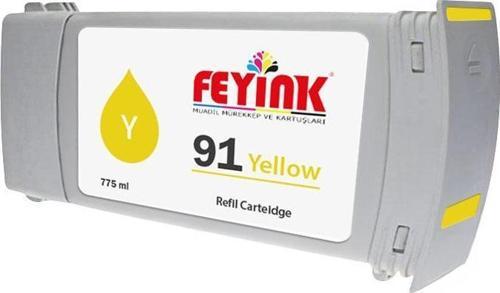 ® Hp 91 Yellow (Y) Muadil Feyink Kartuş 775ml Designjet Z6100