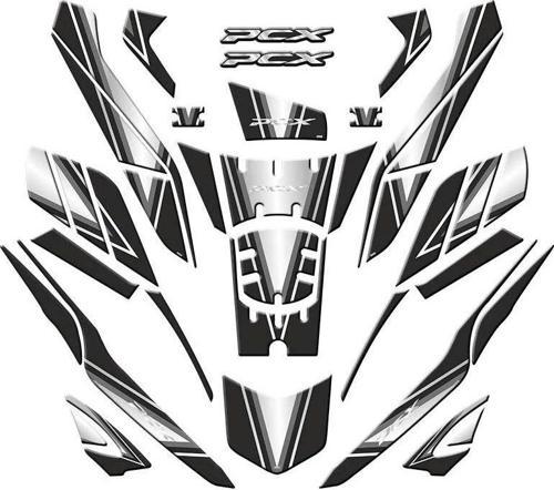 Tank Pad 002 37 Parça Honda Pcx 125 2025 Siyah Gri